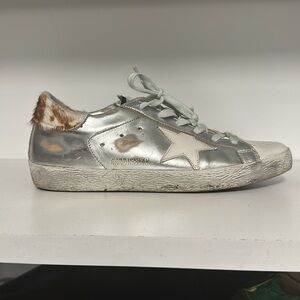 GOLDEN GOOSE
Superstar Calf Hair-Trimmed Sneakers